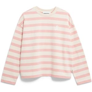 ARMEDANGELS Womens Frankaa Maarlen Bold Trui (Dames |roze/wit)