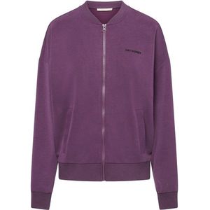Hey Honey Womens Bomber Jersey Jacket Trainingsjack (Dames |purper)