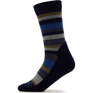 Stoic Merino Trekking Crew Socks Stripes Wandelsokken (zwart)