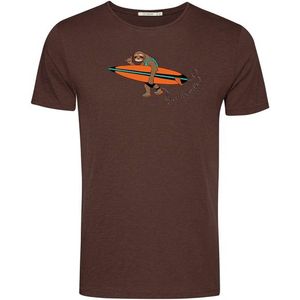 GreenBomb Animal Sloth Surf Spice T-Shirts T-shirt (Heren |bruin)