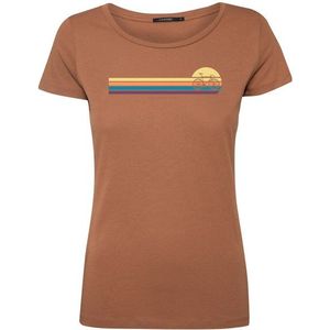 GreenBomb Womens Bike Sundown Loves T-Shirts T-shirt (Dames |bruin)