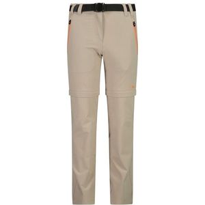 CMP Girls Stretch Zip Off Pant Afritsbroek (Kinderen |beige)