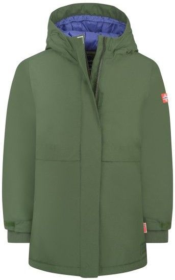 Trollkids - Hovden Coat - Lange Jas - Olijfgroen - Waterdicht