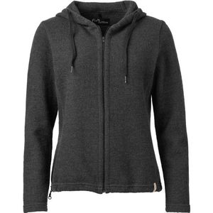 Mufflon Womens Kalea Merinohoodie (Dames |zwart/grijs)