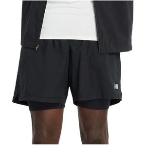 New Balance - AC 7 Inch - Hardloopshort - Zwart - Polyester