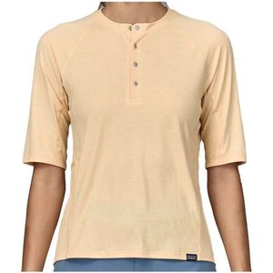 Patagonia Womens Cap Cool Trail Bike Henley Fietsshirt (Dames |beige)