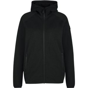 Stoic Womens MerinoFleece335 MMXX Lulea Zip Hoody Fleecevest (Dames |zwart)