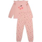 Minymo - Kids Pyjamas L/S Set AOP No 124072 - Pyjama - Roze