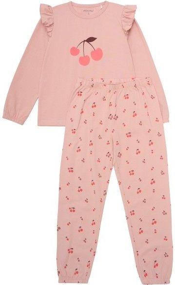 Minymo - Kids Pyjamas L/S Set AOP No 124072 - Pyjama - Roze