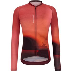Santini Luce Long Sleeve Jersey Fietsshirt (rood)