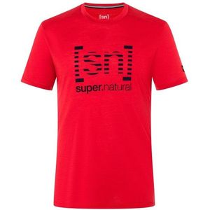 supernatural Grid Logo Tee Merinoshirt (Heren |rood)