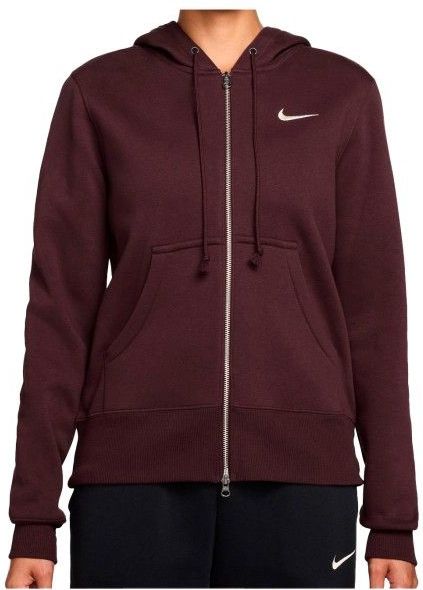 Nike Phoenix Fleece hoodie met rits voor dames - Rood