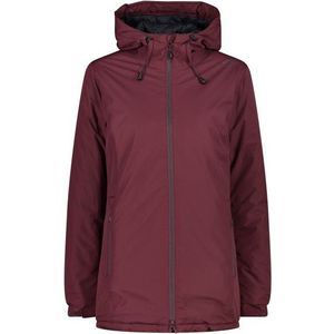 CMP Womens Jacket Long Fix Hood Ripstop Lange jas (Dames |rood |waterdicht)
