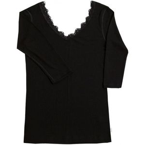 Joha Womens Blouse L/S 70/30 Merino-ondergoed (Dames |zwart)