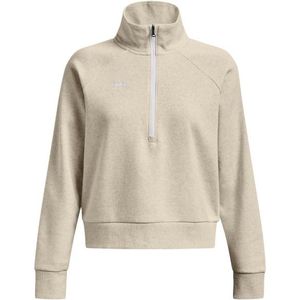 Under Armour Womens Rival Fleece HZ Trui (Dames |beige)