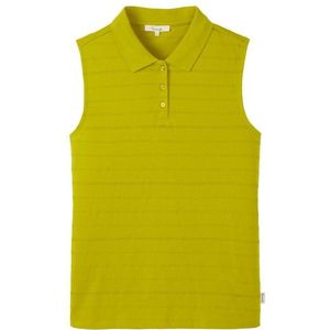 Tranquillo Womens Bluse aus Ajour-Jersey Top (Dames |geel)