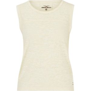 Venice Beach Womens Ylvie Tank Top (Dames |beige/wit)