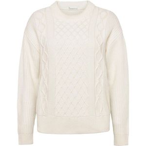 KnowledgeCotton Apparel - Wollen Trui - Wit - Dames - Crew Neck