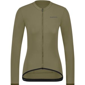 Shimano Womens Futuro Long Sleeves Jersey Fietsshirt (Dames |olijfgroen)