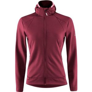 Löffler Womens Zip-Hoody Tech-Merino Merinohoodie (Dames |rood)