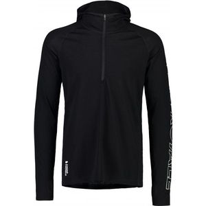 Mons Royale Temple Merino Air-Con Hood Merinoshirt (Heren |zwart)