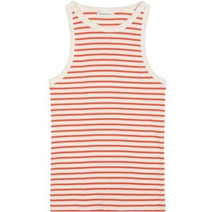 KnowledgeCotton Apparel Womens Striped Racer Rib Top Top (Dames |roze)