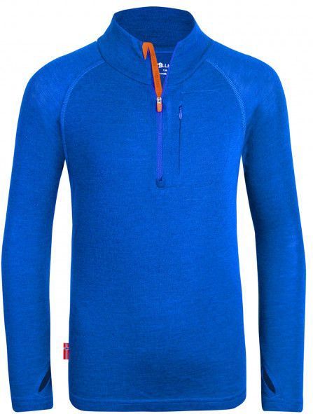 Trollkids - Lofoten - Merinoshirt - Blauw - Half Zip