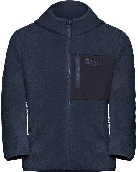 Jack Wolfskin - ICE CURL HOOD JACKET K - Fleecejack - Midnight Sky - Met Capuchon