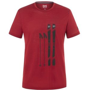 supernatural Skiing Gear Tee Merinoshirt (Heren |rood)