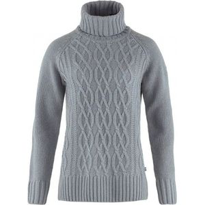 Fjällräven Womens Övik Cable Knit Roller Neck Wollen trui (Dames |grijs)