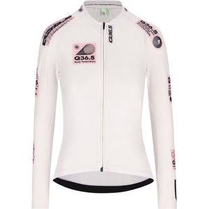 Q365 Womens Gregarius Hybrid Light Retrofuture Long Sleeve Jersey Fietsshirt (Dames |wit)