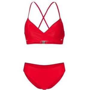 ONeill Womens Essentials Baay Maoi Fixed Set Bikini (Dames |rood)