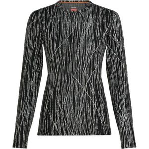 Icebreaker - Merino 260 Tech Vertex L/S Crewe AOP - Merino-ondergoed - Grijs