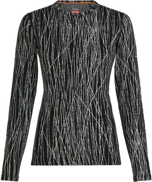 Icebreaker - Merino 260 Tech Vertex L/S Crewe AOP - Merino-ondergoed - Grijs