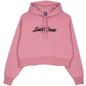 Santa Cruz Womens Love Script Front Hood Trui (Dames |roze)