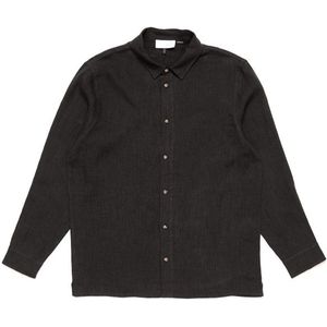 Mazine Classic Linen Shirt Overhemd (Heren |zwart)