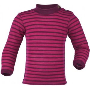 Engel Baby-Shirt L/S geringelt Merino-ondergoed (Kinderen |purper/roze)