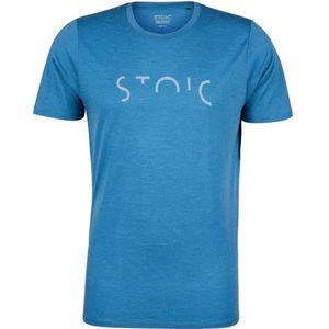 Stoic Merino155 LaholmSt Print T-Shirt Stripes Merinoshirt (Heren |blauw)
