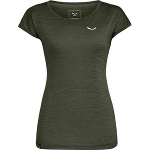 Salewa Womens Puez Melange Dry S/S Tee T-shirt (Dames |olijfgroen)