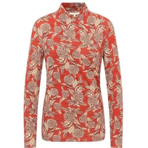 Tranquillo Womens Feminines EcoVero-Shirt V-Neck Longsleeve (Dames |roze)