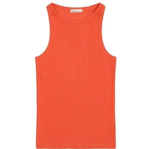 KnowledgeCotton Apparel Womens Racer Rib Top Top (Dames |rood)