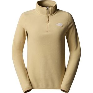 The North Face Womens 100 Glacier 1/4 Zip Fleecetrui (Dames |beige)