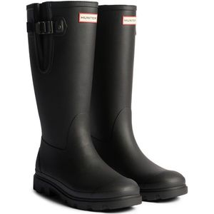 Hunter Field Downpour Laars Rubber Dames Zwarte Wellington Boots