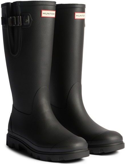 Hunter Field Downpour Laars Rubber Dames Zwarte Wellington Boots