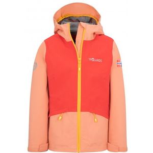 Trollkids Girls Gjende Jacket Regenjas (Kinderen |rood |waterdicht)