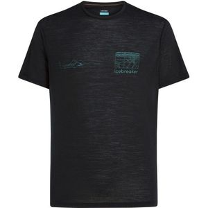 Icebreaker Merino Blend 125 Cool-Lite Sphere S/S Tee Trail Merinoshirt (Heren |zwart)