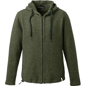Mufflon Kian Merinohoodie (Heren |olijfgroen)