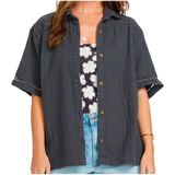 Billabong Womens Summers End S/S WVN Blouse (Dames |grijs)