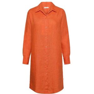 KnowledgeCotton Apparel Womens Classic Linen Dress Jurk (Dames |rood)
