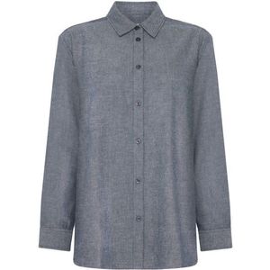 KnowledgeCotton Apparel Womens Regular Fit Heavy Twill Blouse (Dames |grijs)